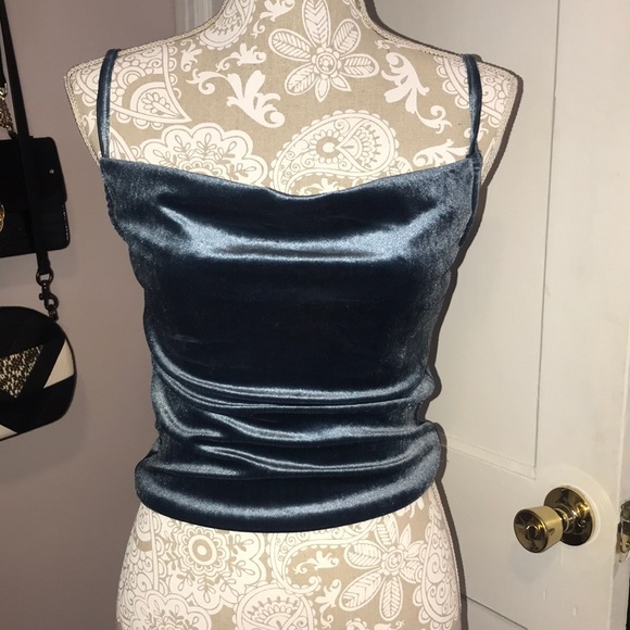 Madison and Berkeley Velvet Tank Top - Picture 1 of 2